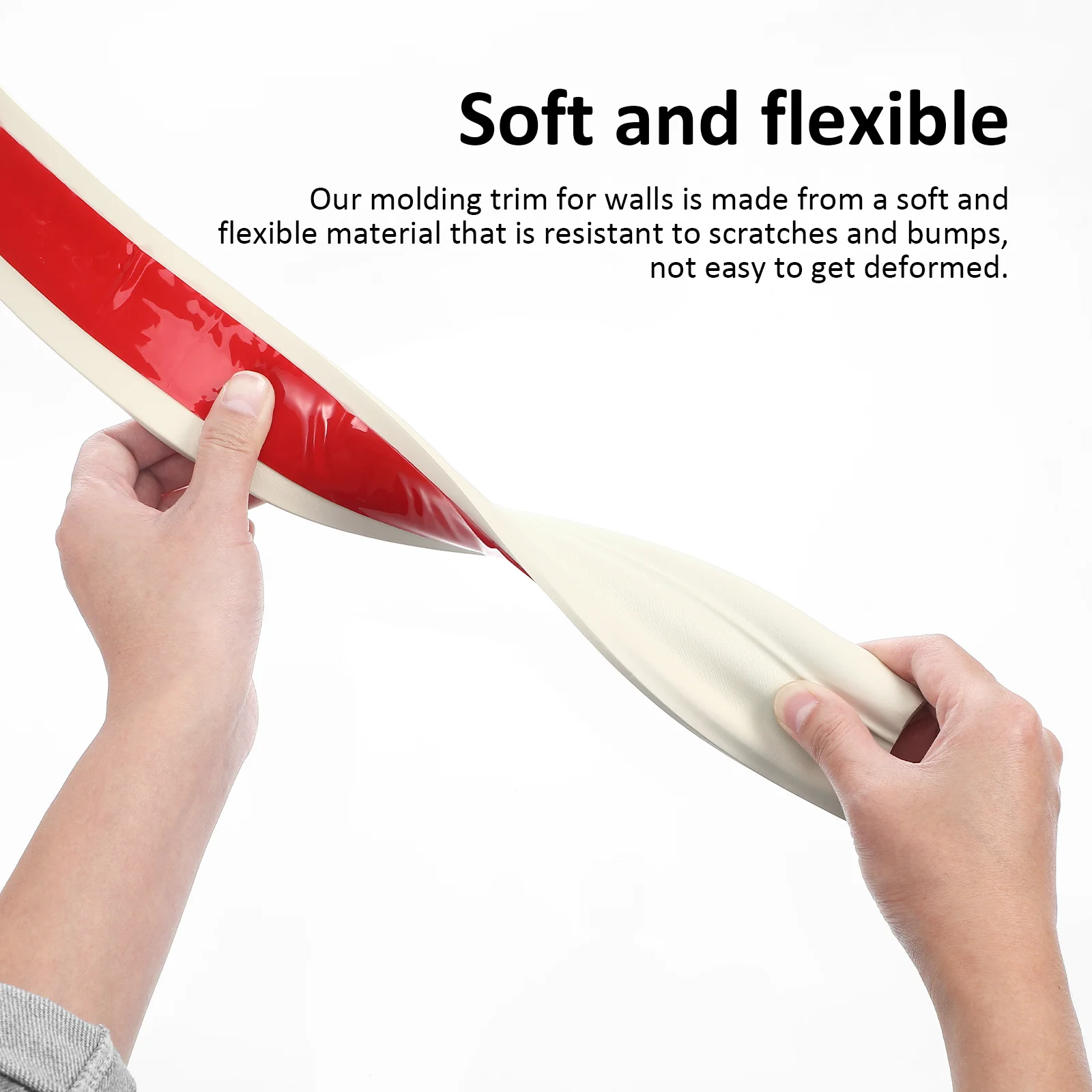 Peel และ Stick Trim Moulding Self-กาวขอบเส้นนุ่มกระเบื้องเซรามิคพืชในร่ม