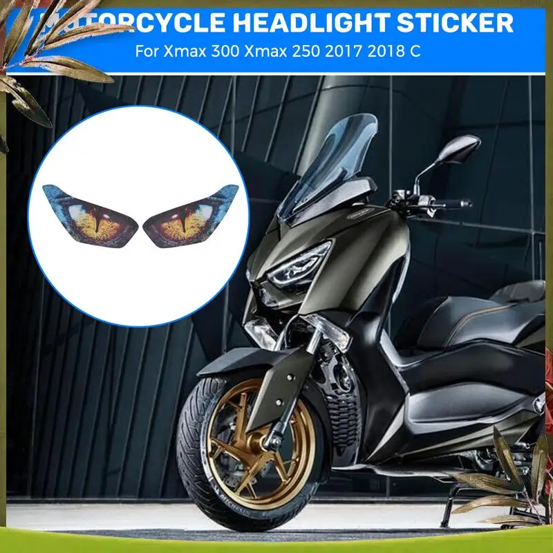 AB98-Motorcycle Accessories Headlight Protection Sticker Headlight Sticker For Yamaha Xmax 300 Xmax 250 2017 2018