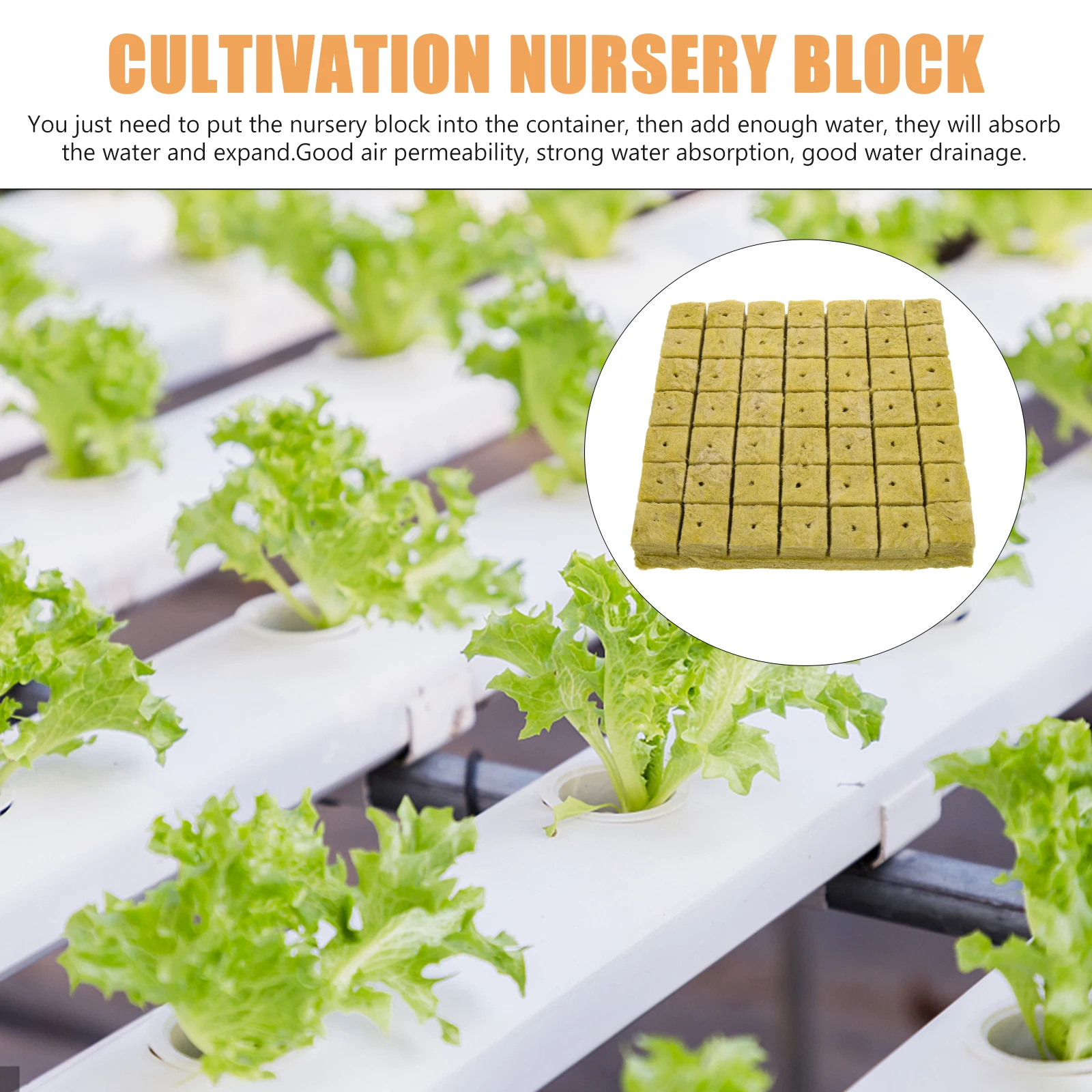 

98pcs Seedling Block 40x40x40mm Plug Plant Growing Starter Cubes Soilless Cultivation Nursery Block Gardening