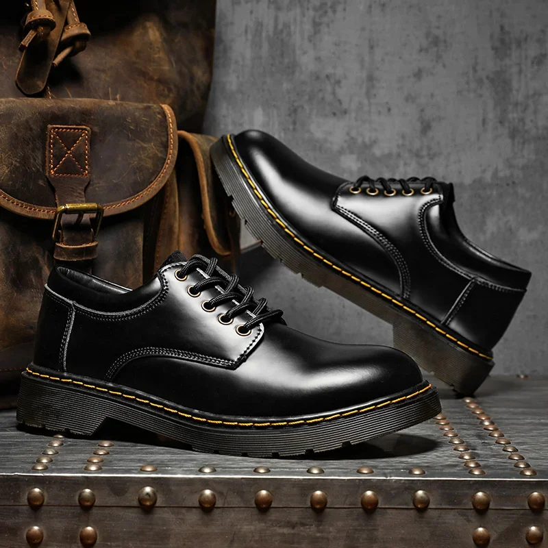 2024 Mens large toe work shoes wear-resistant breathable uppers exquisite stitching thickened wear-resistant soles original boot image 3