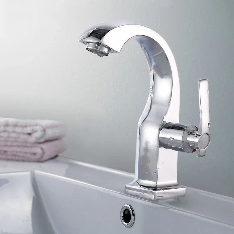 Basin Faucet Deck Mounted Single Hole Bath Cold Water Tap Quickly Open Type Bathroom Wash Basin Faucet Kitchen Vanity Sink Tap