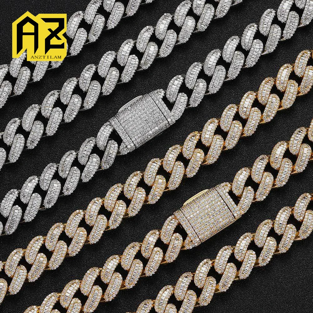 Anztilam 15mm Iced Out Necklaces Cuban Link Chain Necklaces for Men Women Hip Hop Bling Zircon Goth Choker Free Shipping