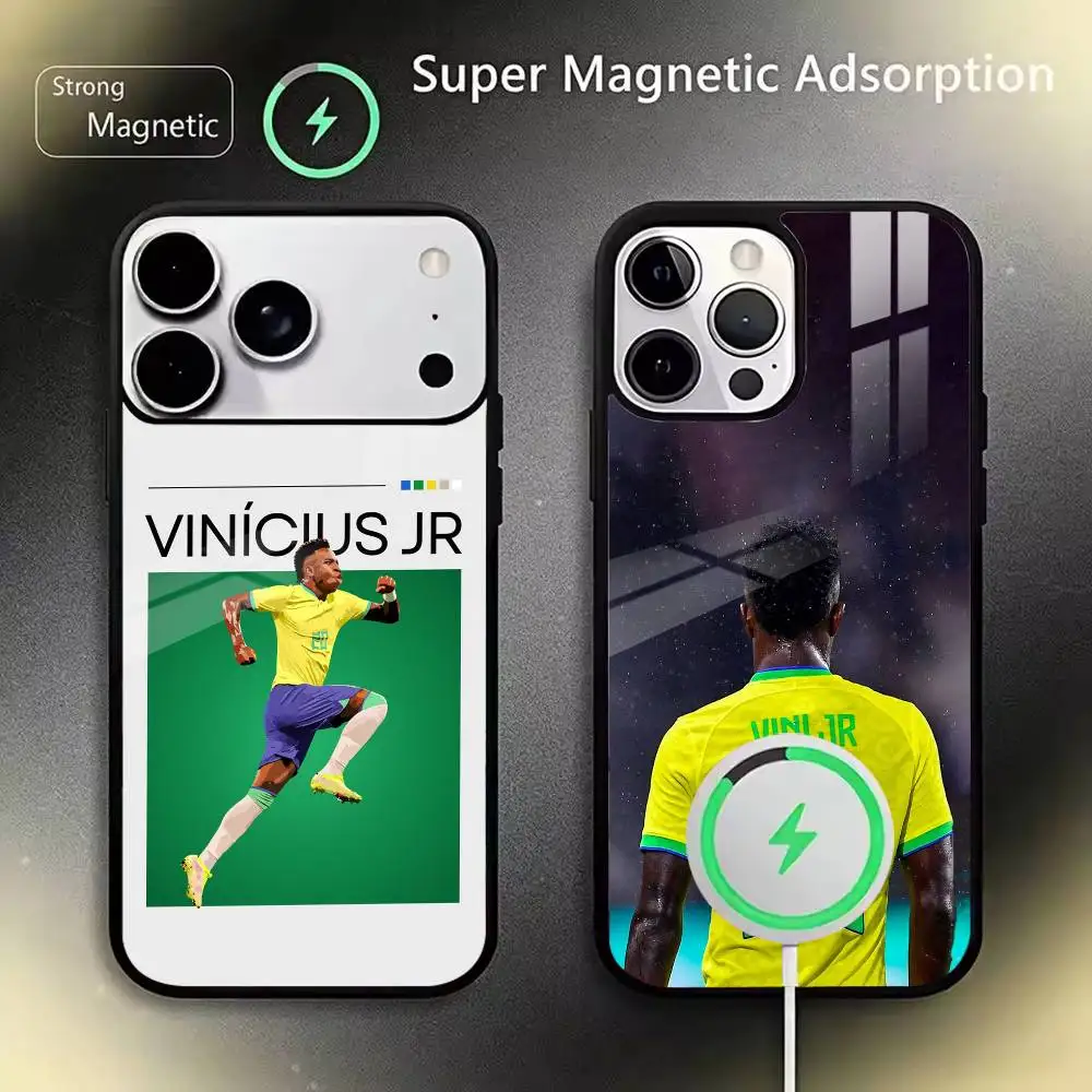 

Vinicius Jr-Brazil For IPhone17 16 15 14 13 12 11 Plus Pro Max Plus Wireless Charger Phone Case