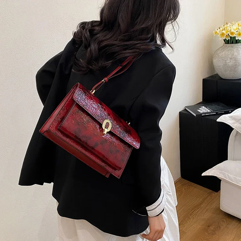 

Стильный клатч-кошелек, простая винтажная сумка-мессенджер для женщин, элегантная кожаная однотонная сумка