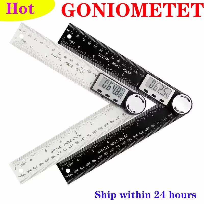 

Новый цифровой угломер 2-в-1: высокоточный гониометр, многофункциональный измерительный инструмент для деревообработки, линейка-транспортир