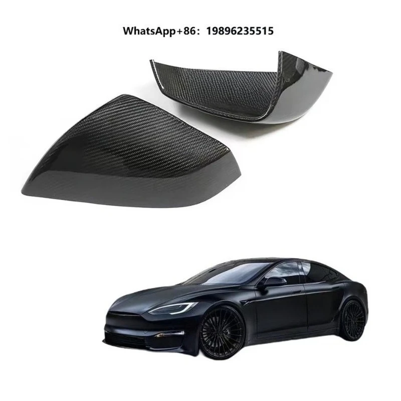 Dry Carbon Fiber Side Mirror Casing Mirror Cover for Glossy/Matte Rearview Mirror Shell Stick on Rearview Cover