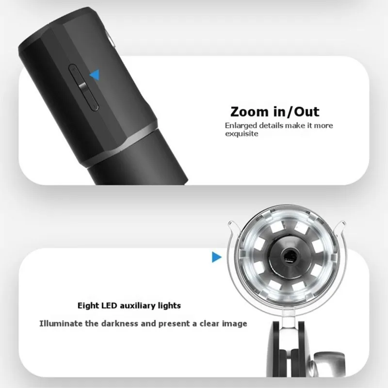 A97Z HD Wifi For Skin Hair Scalp Analyzer-Digital Microscope Magnifier Camera For PC& Phone For Skin Pores, Hair Follicles