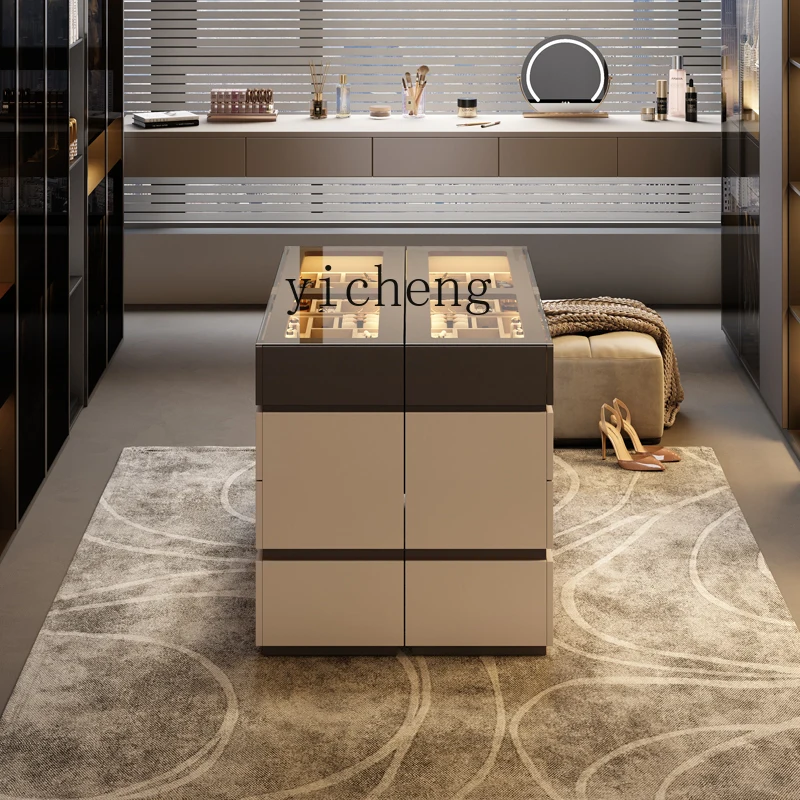 H9- minimalist drawer cabinet cloakroom island cabinet bedroom bucket  light luxury high-end jewelry cabinet