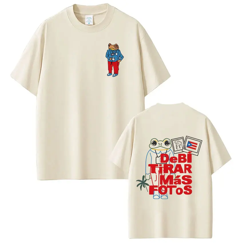 Camiseta Rapper Bad Bunny Debi Tirar Mas Fotos DTMF, Camisetas Masculinas e Femininas, Moda Hip Hop, Camiseta Oversized, Streetwear