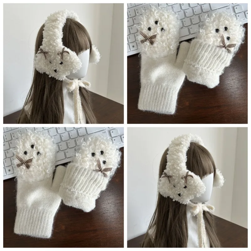 Zestaw zimowy dla zwierząt z francuskimi kręconymi włosami, idealny na co dzień, słodki, kręcony fryzurka dla zwierząt, uroczy i wykwintny, pasuje do wielu stylów.