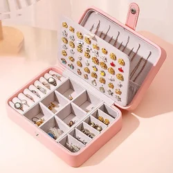 Portable Jewelry Storage Box Small Exquisite Portable Necklace Ring Earrings Storage Joyeros Organizador De Joyas