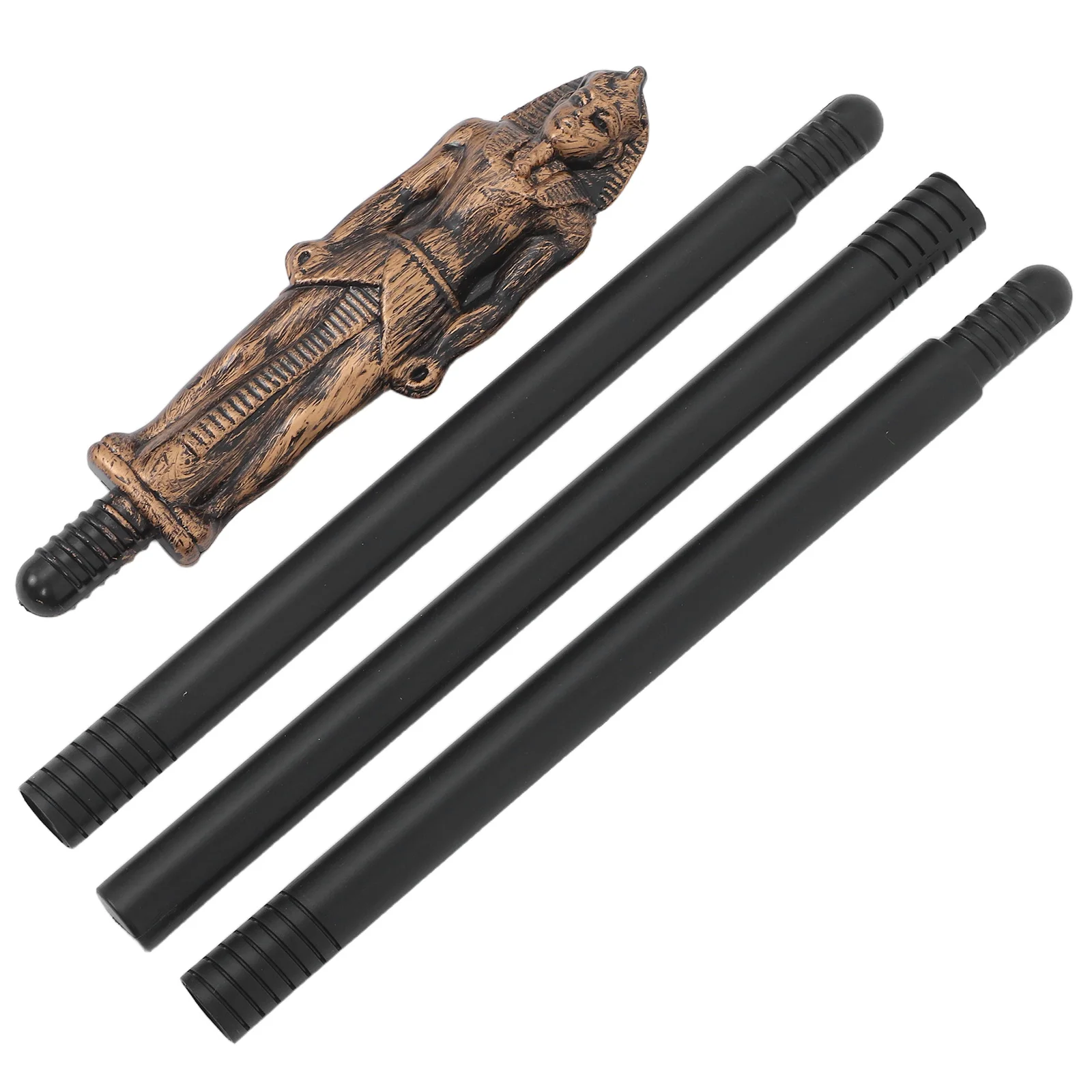 

Halloween Cosplay Staff Prop Adjustable Length Plastic Cane Wizard Sorcerer Easy Assembly Costume Accessory Party Dress Up