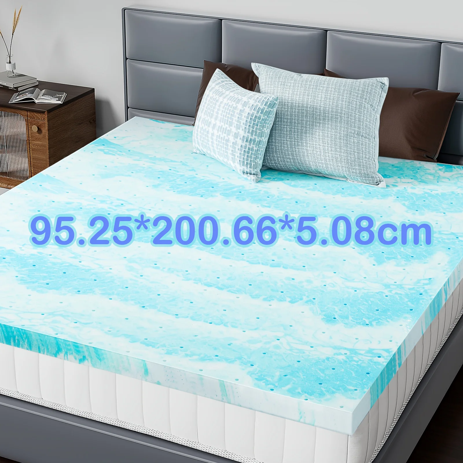 

MARIIS Cooling Gel Memory Foam Vortex Mattress - Ergonomic Foam Neck Pillow, Breathable Cool for Summer Sleep & Neck Relief