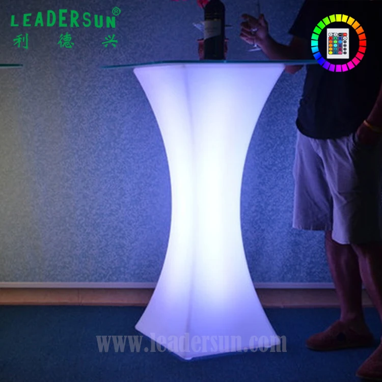 Conjuntos de móveis sem fio LED Bar, impermeável, recarregável, multi-color iluminado, top alto, mesa, 58x48x110cm