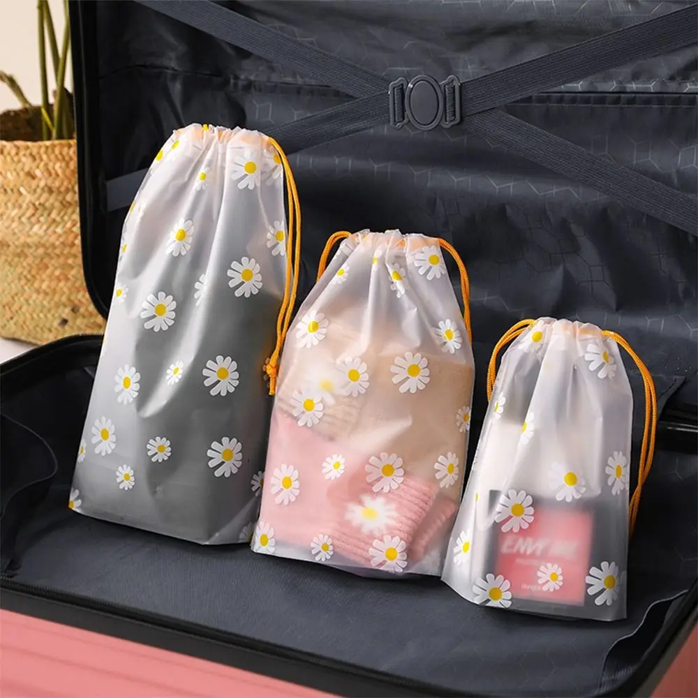 Cartoon Daisy Shoes Storage Bags borsa con coulisse impermeabile antipolvere borse appese trasparenti borsa per scarpe da viaggio