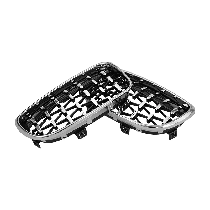 

Car Racing Kidney Grille Diamond Front Grille Fit for 1 Series E81 E82 E87 2008-2011 Made of Durable ABS Material