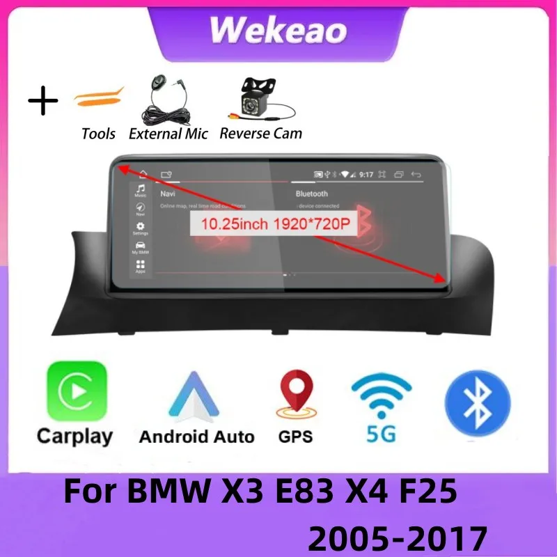 

Android 12 apple CarPlay для BMW X3 E83 X4 F25 2005-2017 GPS Автомобильный мультимедийный плеер Навигация Авто Радио стерео DSP WiFi