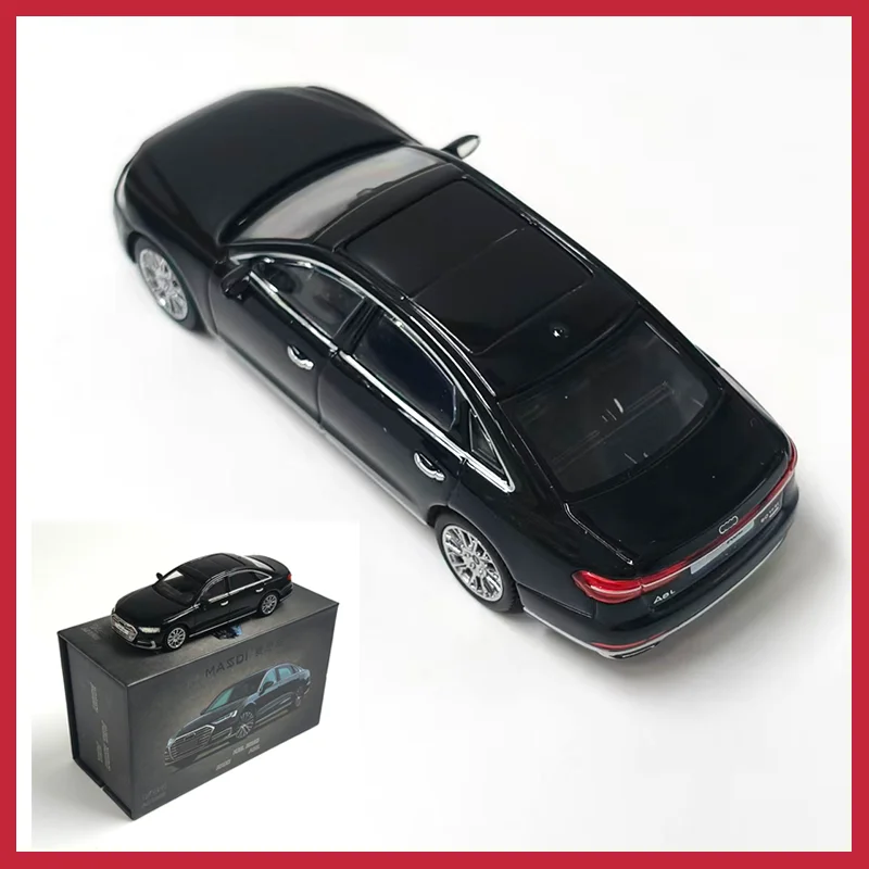 

MASSDI масштаб 1/64 A8L 2021, седан, модель автомобиля из сплава, коллекция украшенных праздничными подарками, игрушки