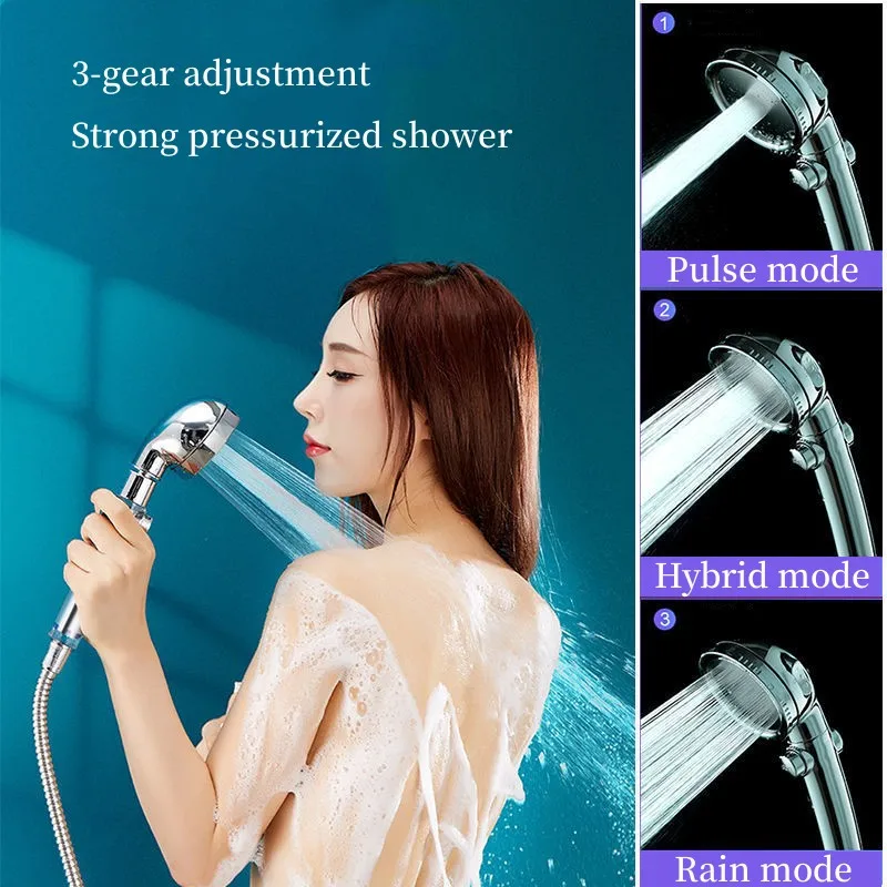 Portable Shower Travel Bath Machine Vacation Camping Bath Equipment 3-gear Adjusting Shower Head Global Universal Power Adapter