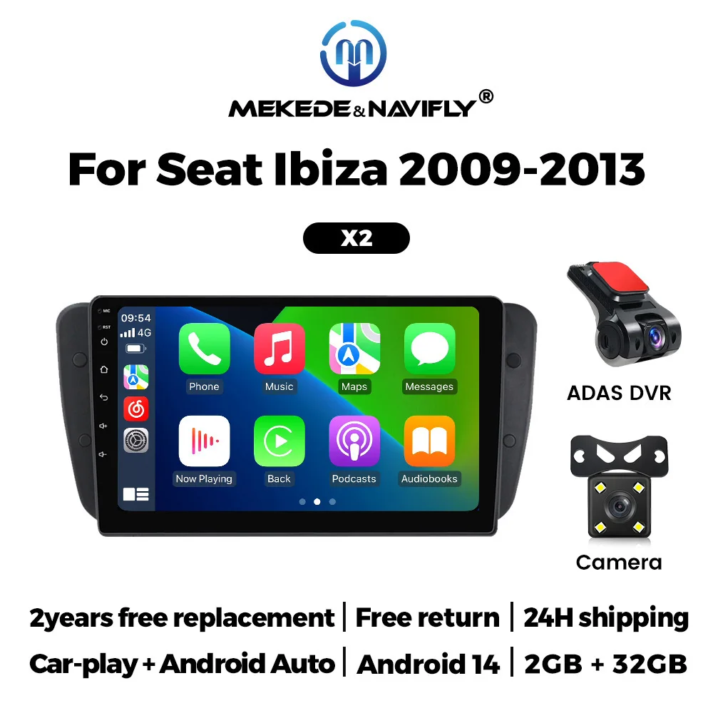 Android 14 Car Radio Wireless CarPlay Auto Multimedia Video For Peugeot 2008 2013-2020 WiFi BT FM Autoradio GPS Navigation