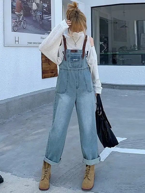 

Утягивающая рабочая одежда большого размера, джинсовые комбинезоны, женские летние тонкие модные цельные брюки для сестер больших размеров