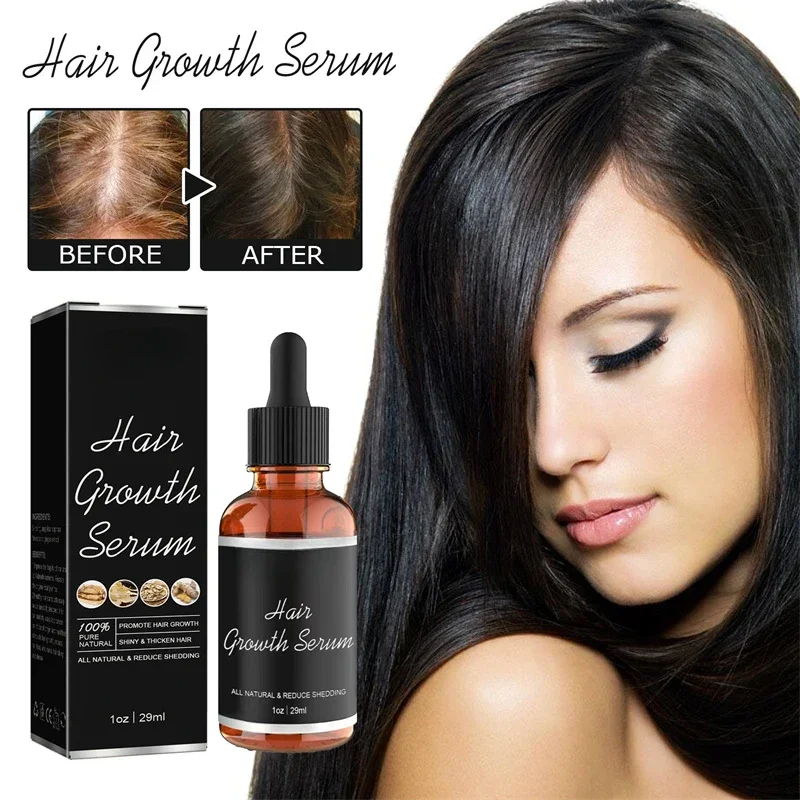 Hair Growth Serum Moisturizes Strengthens Leaves Hair Shiny for Women & Men Improves Appearance of Thinning Hair Nourishes Scalp