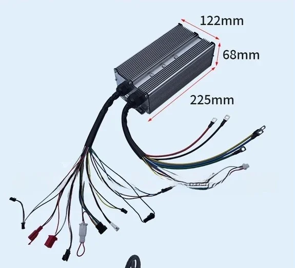 Electric Scooter Motor Controller Kit 36V 48V 60V with LCD Display 1500W Output 18-Tube Design and Low Voltage Braking Support