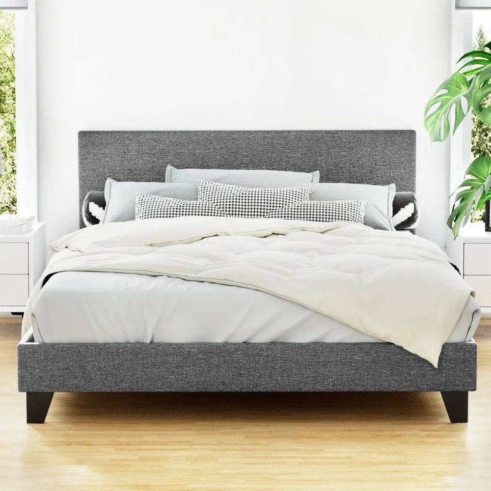 Artiss Grey Double Size Neo Bed Frame