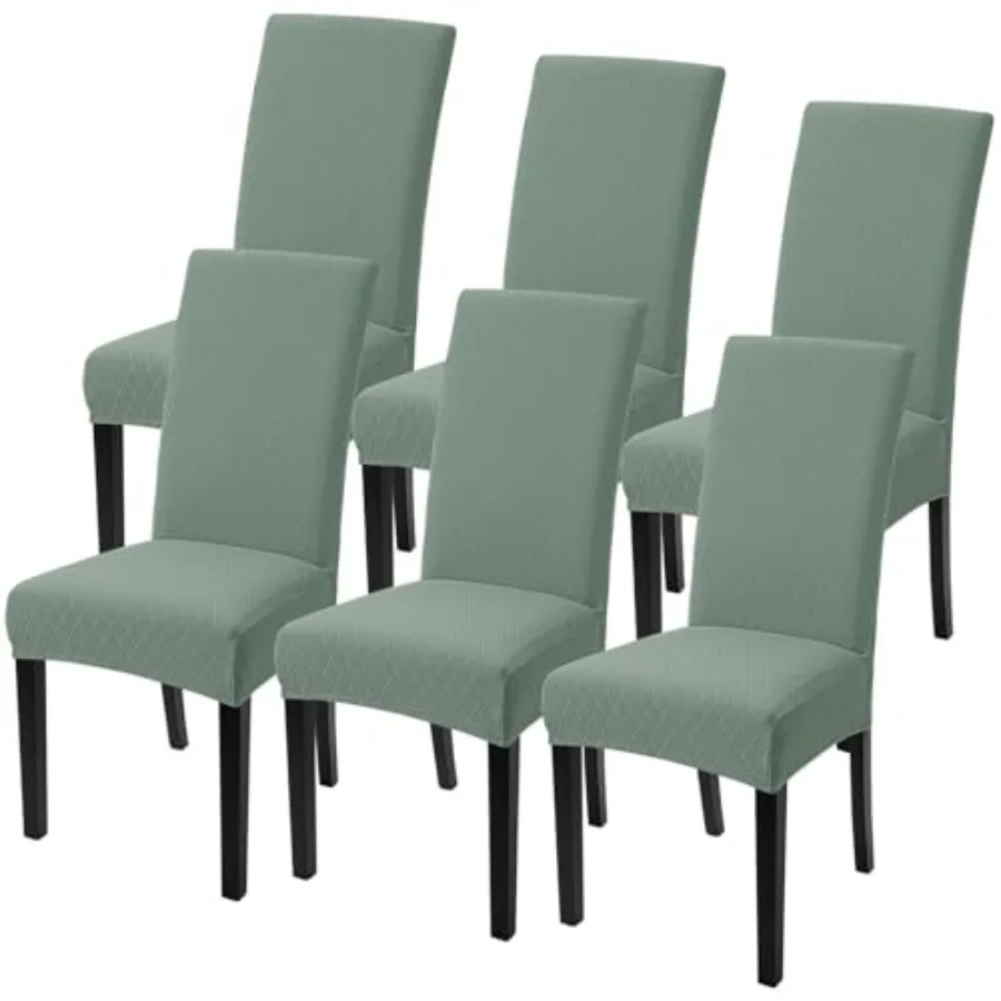 

Dining Room Chair Covers Stretch Jacquard Parsons Chair Slipcovers Removable Washable Kitchen Chair Protector Cover for Dining