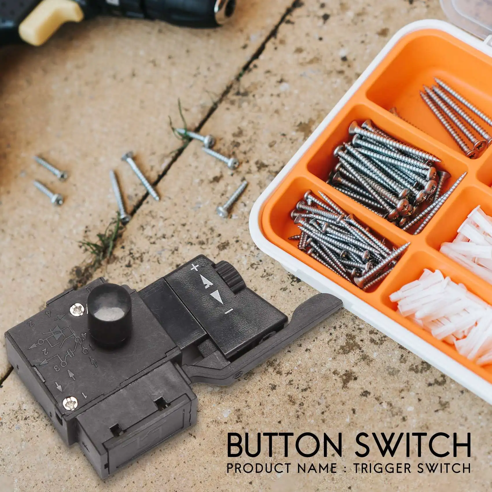 L77A FA2-6/1BEK SPST Lock on Power Tool Trigger Button Switch Black