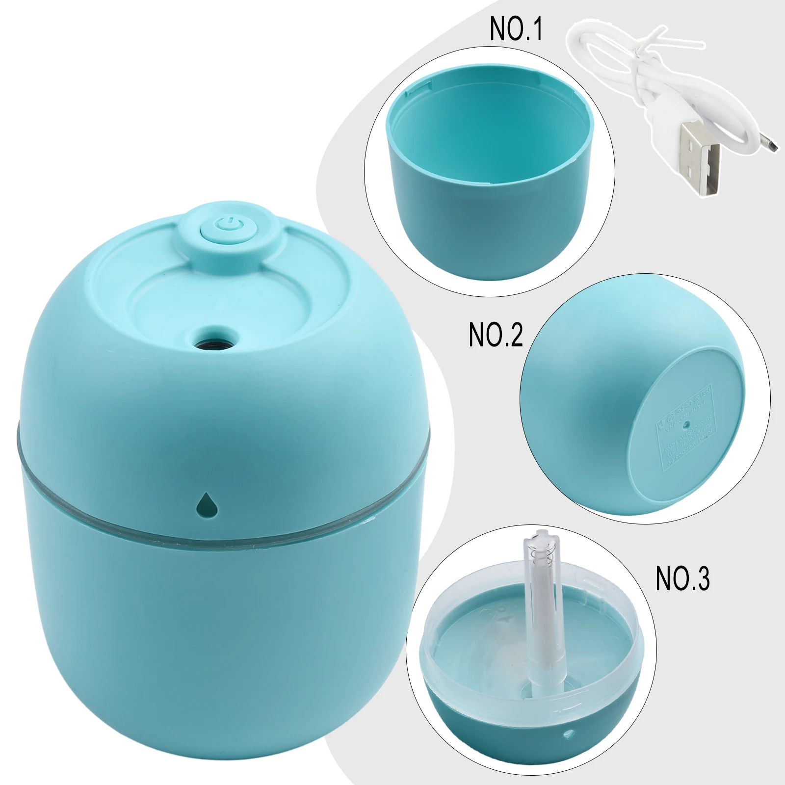 High Quality USB Humidifier Home Fragrances With Light Cool Mist Lovely Oil Diffuser Power-off Protection Romantic