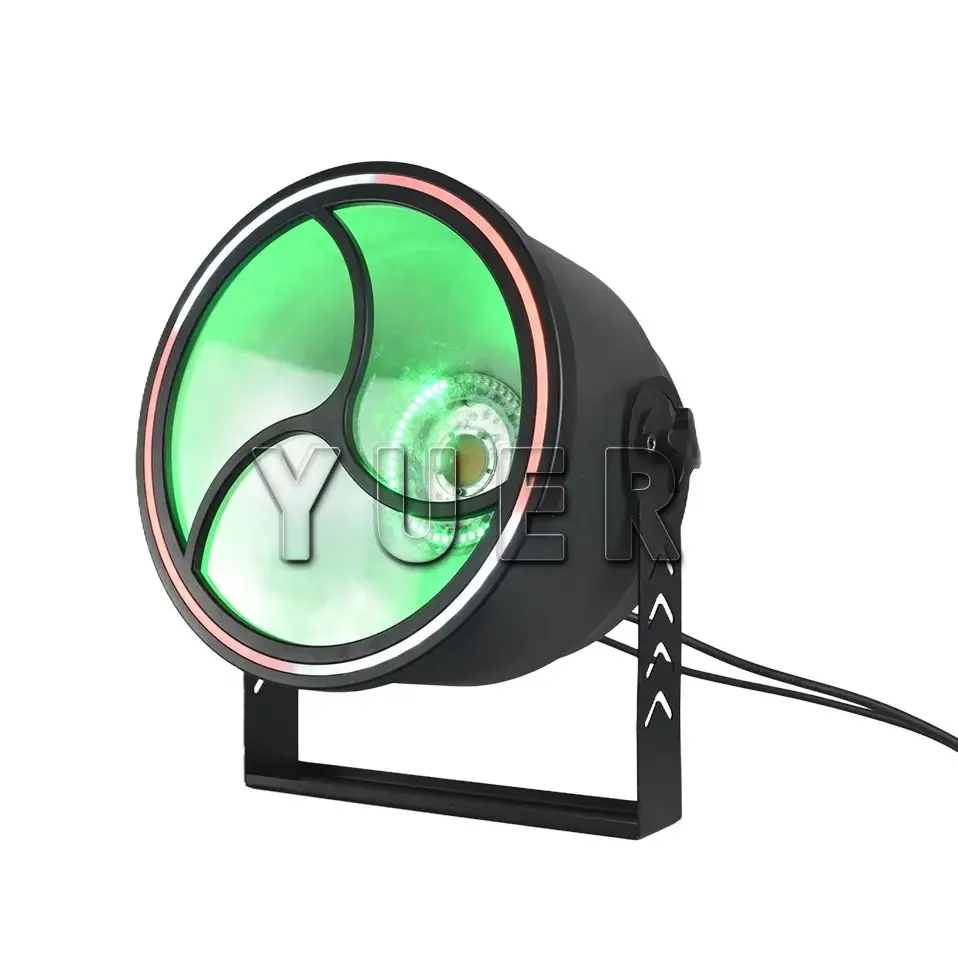 4PCS 200W COB Light RGB Inner Lamp And SMD RGB Out Ring Strobe Wall Washing Strobe Effect Dj Disco Flight Case Packing