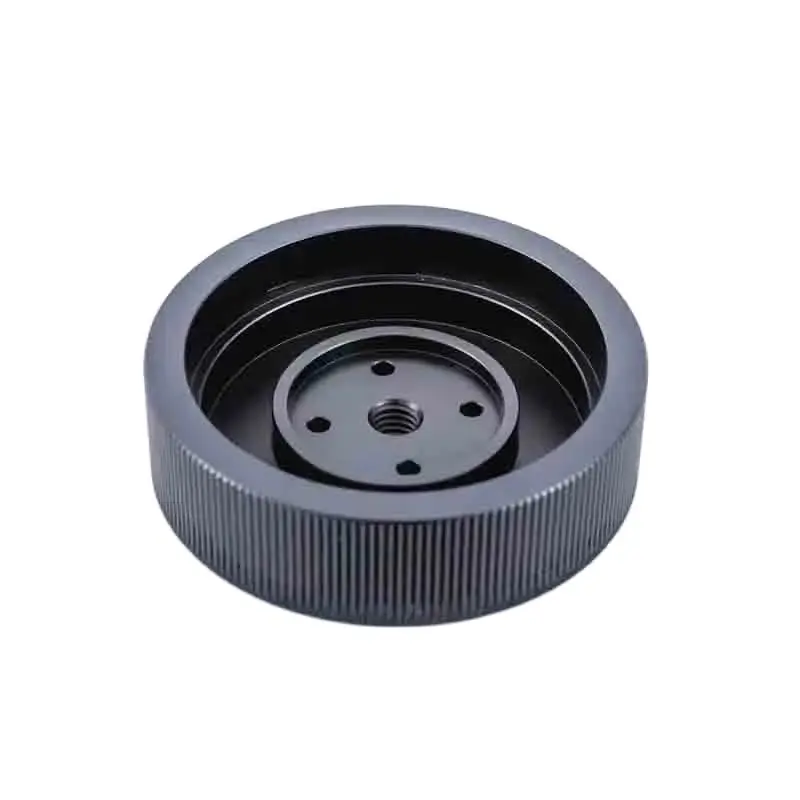 High Precision Customized Design And Processing Lens Nuts Cnc Produce Black Anodized Aluminum Parts