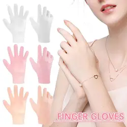 1 Pair Silicone Exfoliating Gloves Anti Slip Hand Spa Mask Pedicure Socks & Moisturizing Gloves For Hand Care Y6E0