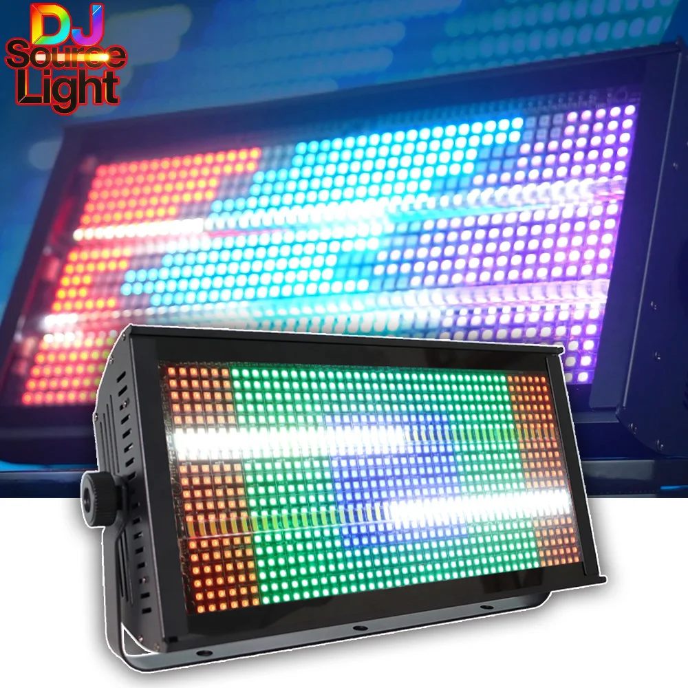 DJSOURCE 260W LED RGBW Strobe Light with 135+30 Segments Flash Wash Effect for Party DJ Disco Club Dance Concert Bar KTV Stage L