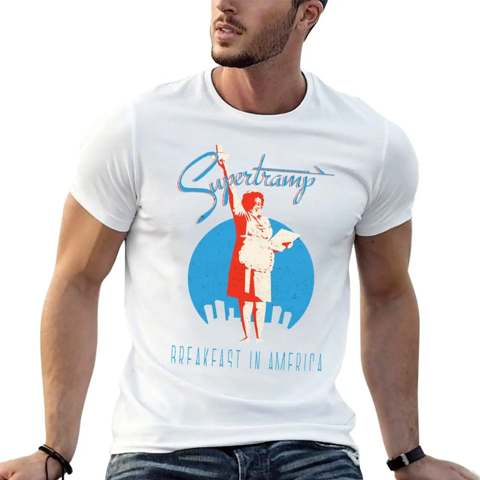 

Supertramp Breakfast in America T-Shirt cotton t shirts high quality t shirts for man cotton funny T-Shirt