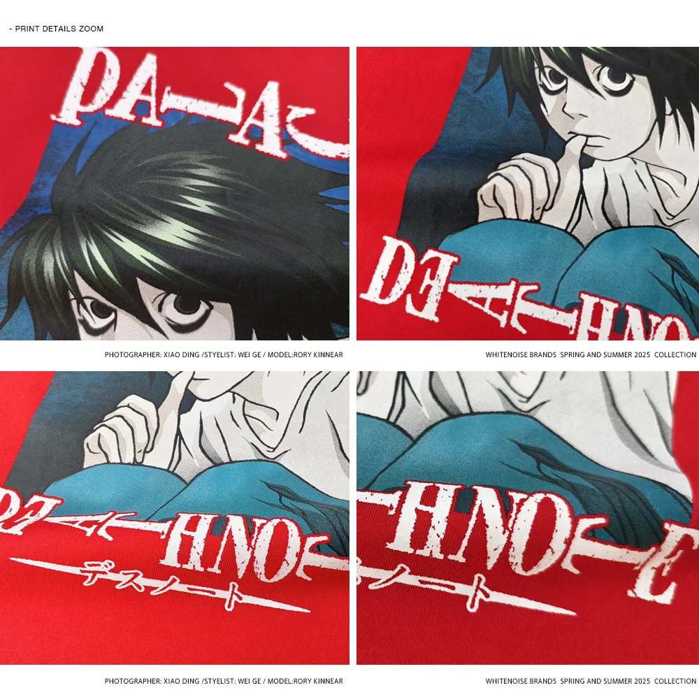 

Свободная футболка ort Sve Death Note ex Anime Collaboration Свободная хлопковая молодежная летняя футболка с принтом Faion