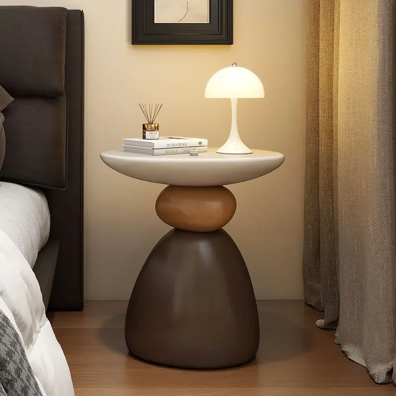 

Creative Stone Statue Side Table Bedroom Bedside Tables for Home Furniture Home Decor Small Storage Rack