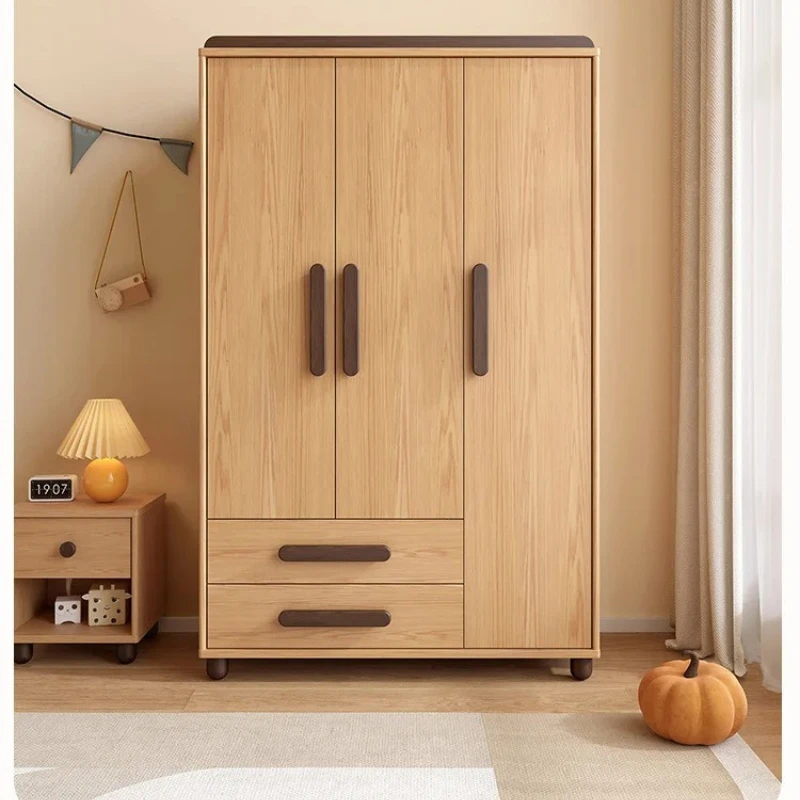 Wardrobe Solid Wood Bedroom Home Modern Simple Wardrobe