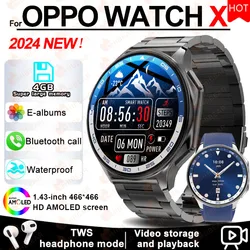 2024 nuovo per OPPO Watch X Smart Watch Men 4G Memory MP4 Music Video 3D Bluetooth Call smartwatch per auricolari HUAWEI IOS TWS