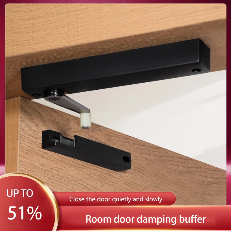 Room Door Damping Buffer Wooden Door Opening Door Outward Invisible Door Household Closing Door Mute God Hydraulic Door Closer