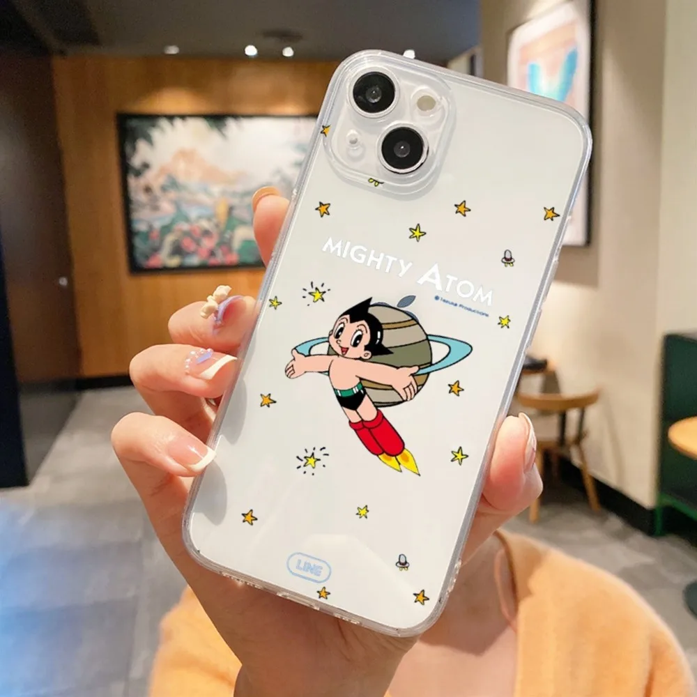 Japanese Anim Astro_Boy AstroBoy Phone Case For Iphone 15 11 13 14 Pro Max 7 8 Plus X Xr Xs Max 16pro 12mini Transparent Cover