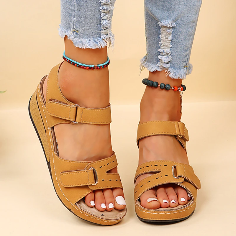 Fashion Summer Wedge Sandals for Women Lightweight Platform Gladiator Shoes Woman Plus Size Non Slip Casual Sandalias Mujer 43