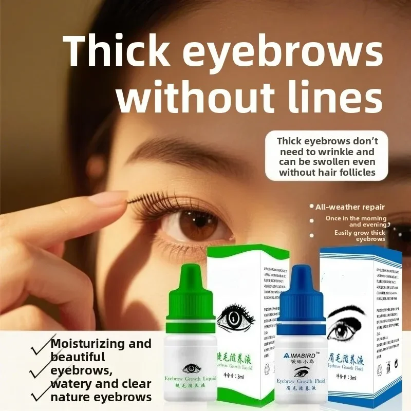 Siero per la crescita rapida delle ciglia Crescita dei capelli del sopracciglio Prodotto anti-perdita dei capelli Prevenire la calvizie Più spessa Allungamento del trucco del sopracciglio