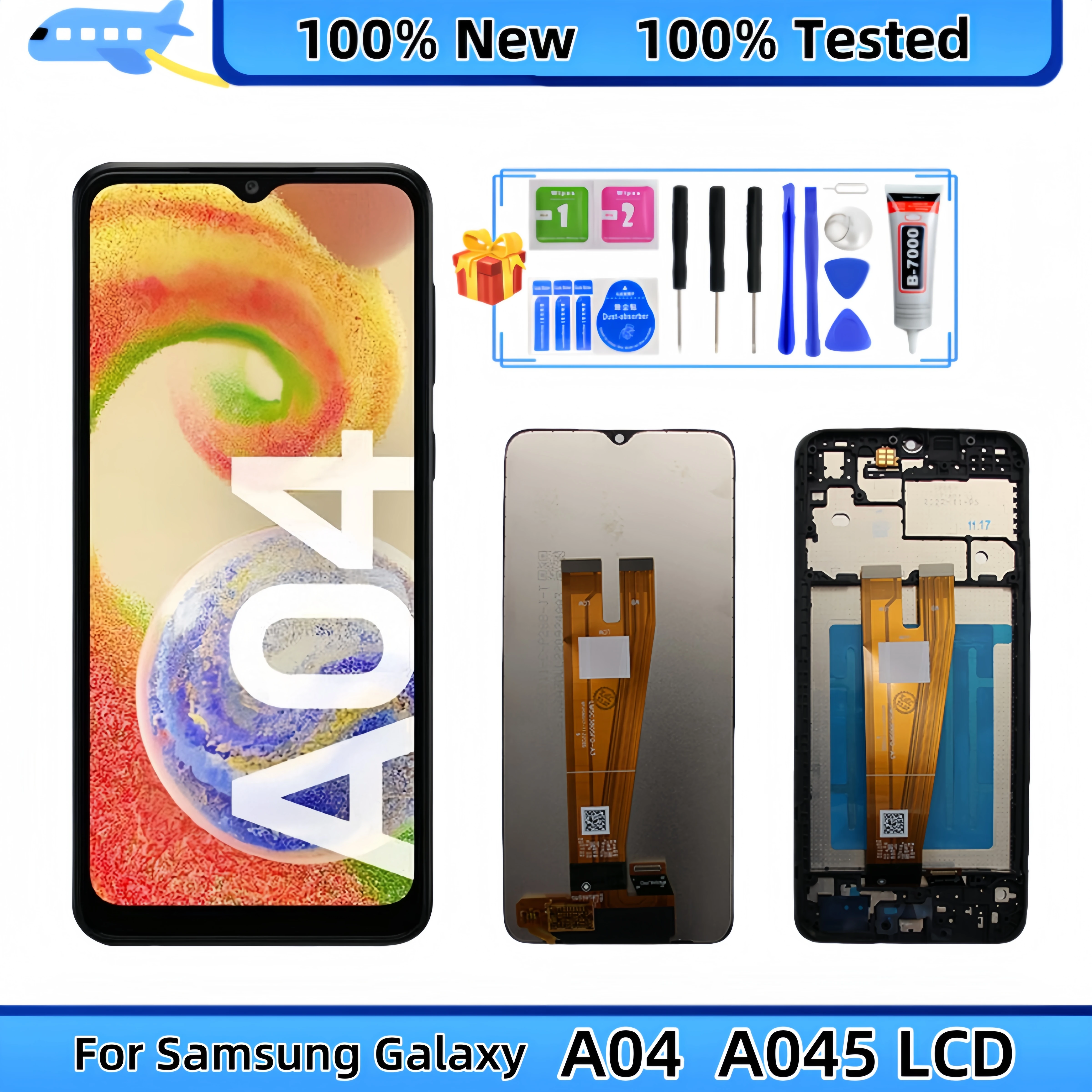 For Samsung Galaxy A04 A045 SM-A045F SM-A045F/DS LCD Display Touch Screen Digitizer Assembly Replacement