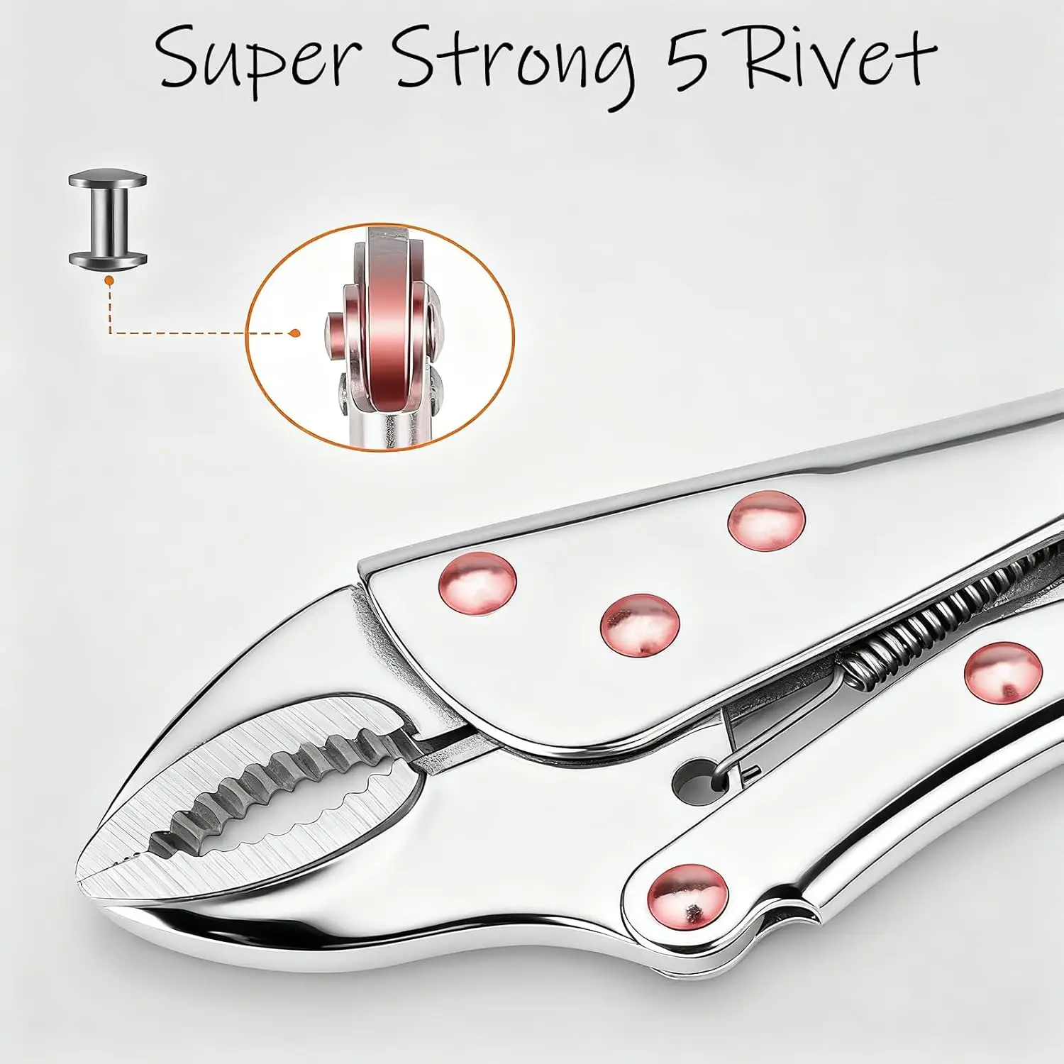 Heavy Duty Locking Pliers with Adjustable Metal Face Clamp for Woodworking and Welding Repairs - Multifunctional Pressure Pliers