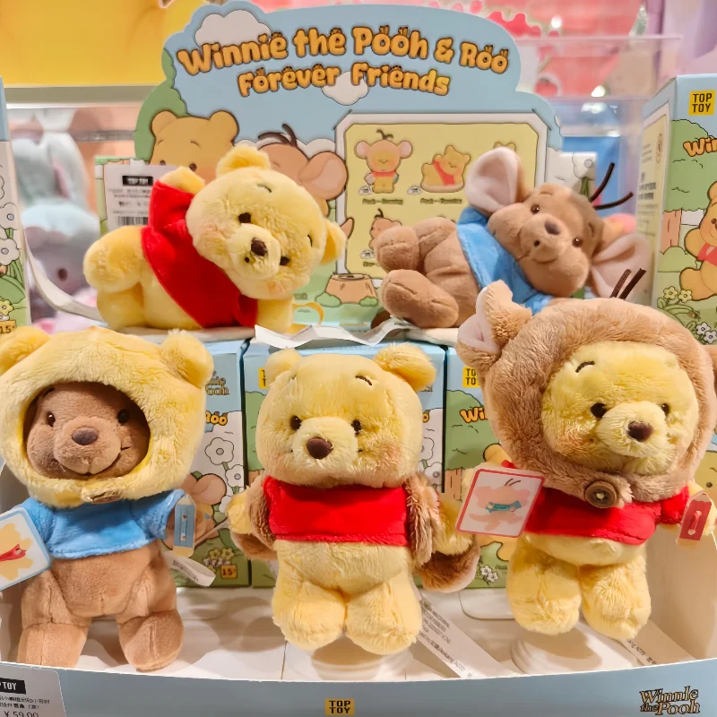 

Подлинная серия Toptoy Disney Winnie The Pooh & Roo Forever Friends, слепая коробка, кавайный плюшевый кулон, загадочная коробка, аниме-фигурка, подарки