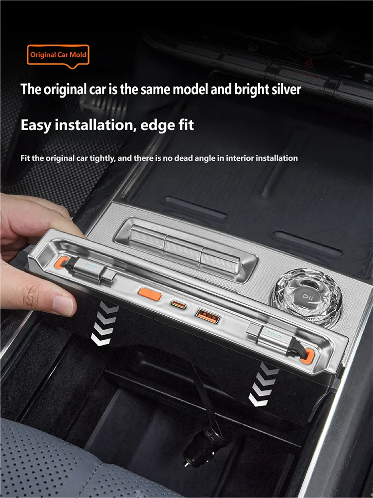 For ZEEKR 9X 2025 2026 Car Mounted Multi Device Super Fast Charging Mobile Phone Charger Interior Decoration Expansion Dock