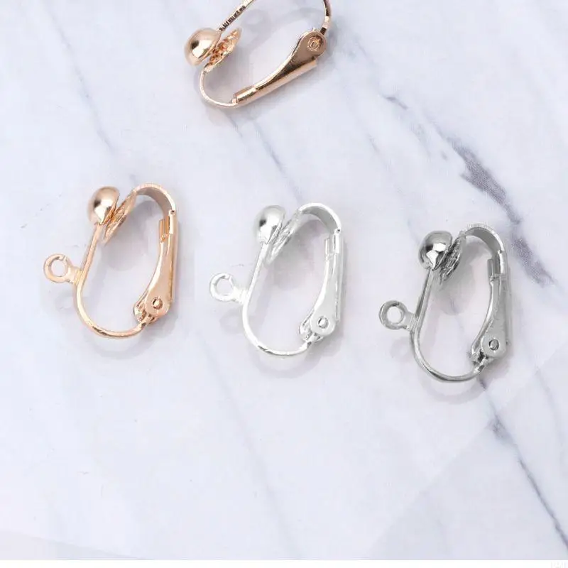 

10 Pieces Clip-on Earring Clip Converter Components Findings for Non-Pierced Ears Jewellery Making Gold Silver Color