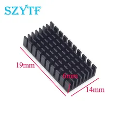 5pcs Heat sink 19*14*6MM (black slot) high-quality radiator